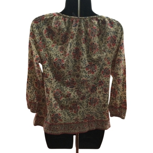 Lauren Ralph Lauren Women's Floral Peasant Boho Top - Picture 2 of 7